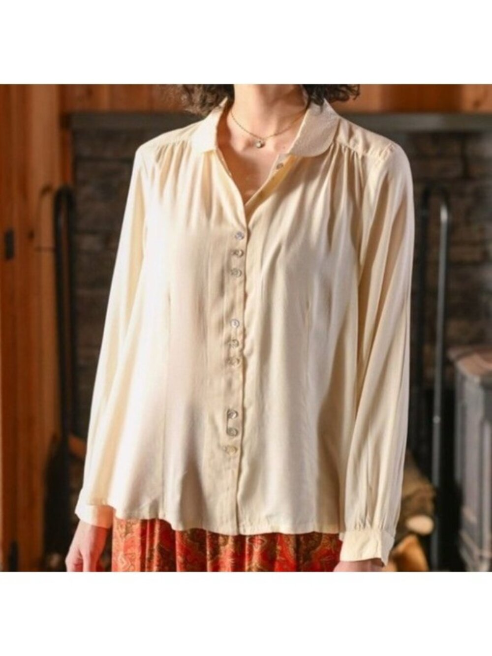 April Cornell Friendship Blouse Peter Pan Romantic Cottagecore Prairie XXL